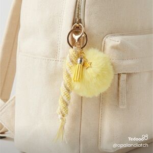 Small Golden Sunshine Swirl Keychain